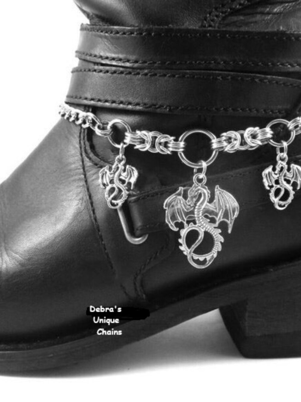 Dragons Boot Chains Unisex Link Jewelry Medieval Pagan SCA USA Made Biker Knight